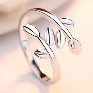 925 Sterling Silver Double Leaf Ring